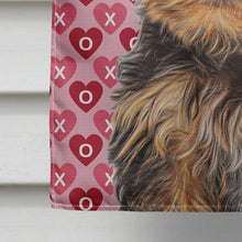 Load image into Gallery viewer, Hearts Love and Valentine's Day Yorkie Puppy / Yorkshire Terrier Flag Canvas House Size KJ1195CHF