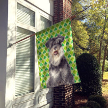 Load image into Gallery viewer, St. Patrick's Day Shamrock Schnauzer Flag Canvas House Size KJ1199CHF