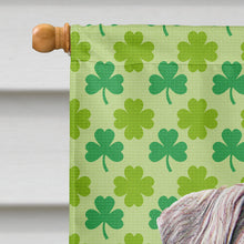 Load image into Gallery viewer, St. Patrick's Day Shamrock Schnauzer Flag Canvas House Size KJ1200CHF