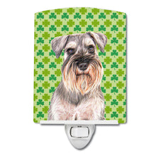 Load image into Gallery viewer, St. Patrick's Day Shamrock Schnauzer Ceramic Night Light KJ1200CNL