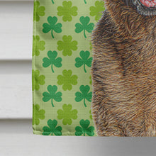 Load image into Gallery viewer, St. Patrick's Day Shamrock German Shepherd Flag Canvas House Size KJ1201CHF