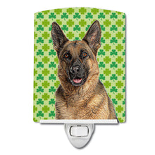Load image into Gallery viewer, St. Patrick's Day Shamrock German Shepherd Ceramic Night Light KJ1201CNL