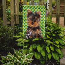 Load image into Gallery viewer, St. Patrick's Day Shamrock Yorkie Puppy / Yorkshire Terrier Garden Flag – Decorative Outdoor Yard Flag KJ1202GF