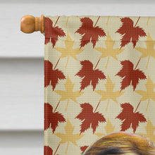 Load image into Gallery viewer, Fall Leaves Jack Russell Terrier Flag Canvas House Size KJ1204CHF