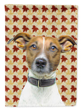 Load image into Gallery viewer, Fall Leaves Jack Russell Terrier Flag Canvas House Size KJ1204CHF