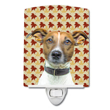 Load image into Gallery viewer, Fall Leaves Jack Russell Terrier Ceramic Night Light KJ1204CNL