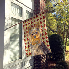 Load image into Gallery viewer, Fall Leaves Yorkie / Yorkshire Terrier Flag Canvas House Size KJ1205CHF