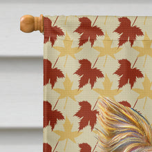 Load image into Gallery viewer, Fall Leaves Yorkie / Yorkshire Terrier Flag Canvas House Size KJ1205CHF