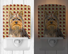 Load image into Gallery viewer, Fall Leaves Yorkie / Yorkshire Terrier Ceramic Night Light KJ1205CNL