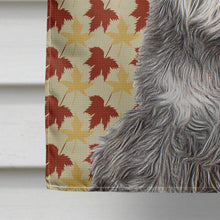 Load image into Gallery viewer, Fall Leaves Schnauzer Flag Canvas House Size KJ1206CHF