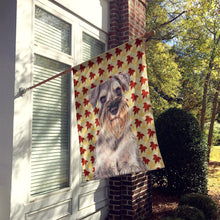 Load image into Gallery viewer, Fall Leaves Schnauzer Flag Canvas House Size KJ1207CHF