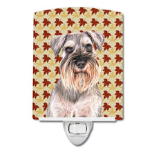 Load image into Gallery viewer, Fall Leaves Schnauzer Ceramic Night Light KJ1207CNL