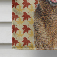Load image into Gallery viewer, Fall Leaves German Shepherd Flag Canvas House Size KJ1208CHF