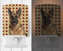 Load image into Gallery viewer, Fall Leaves German Shepherd Ceramic Night Light KJ1208CNL