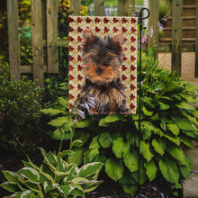 Load image into Gallery viewer, Fall Leaves Yorkie Puppy / Yorkshire Terrier Garden Flag – Decorative Outdoor Yard Flag KJ1209GF