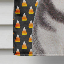 Load image into Gallery viewer, Candy Corn Halloween Alaskan Malamute Flag Canvas House Size KJ1210CHF