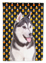 Load image into Gallery viewer, Candy Corn Halloween Alaskan Malamute Flag Canvas House Size KJ1210CHF