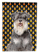 Load image into Gallery viewer, Candy Corn Halloween Schnauzer Flag Canvas House Size KJ1213CHF