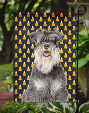 Load image into Gallery viewer, Candy Corn Halloween Schnauzer Garden Flag – Decorative Outdoor Yard Flag KJ1213GF