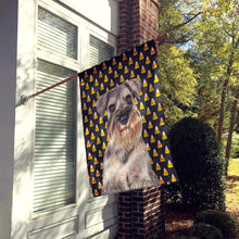 Load image into Gallery viewer, Candy Corn Halloween Schnauzer Flag Canvas House Size KJ1214CHF