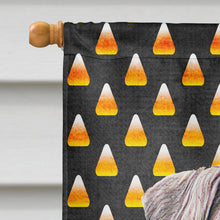 Load image into Gallery viewer, Candy Corn Halloween Schnauzer Flag Canvas House Size KJ1214CHF