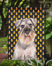 Load image into Gallery viewer, Candy Corn Halloween Schnauzer Garden Flag – Decorative Outdoor Yard Flag KJ1214GF