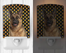 Load image into Gallery viewer, Candy Corn Halloween German Shepherd Ceramic Night Light KJ1215CNL