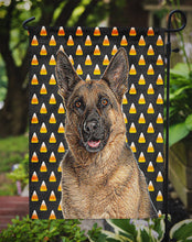 Load image into Gallery viewer, Candy Corn Halloween German Shepherd Garden Flag – Decorative Outdoor Yard Flag KJ1215GF