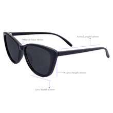 Load image into Gallery viewer, Kara - Black Cat Eye Sunglasses
