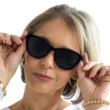 Load image into Gallery viewer, Kara - Black Cat Eye Sunglasses