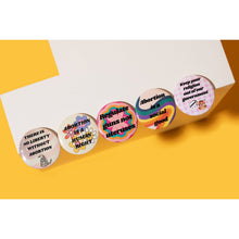 Load image into Gallery viewer, Keep Your Religion Out of Our Government, Asshole 1.25" Kitten Button in Gingham