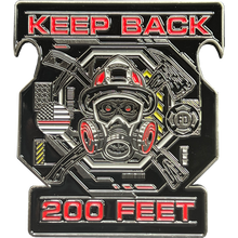 Load image into Gallery viewer, BL3-018 Thin Red Line Fire Fighter Challenge Coin Bottle Opener Fire Department Fireman