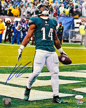 Load image into Gallery viewer, Kenneth Gainwell Touchdown Celebration Philadelphia Eagles Autographed Football Photo
