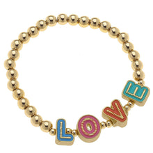 Load image into Gallery viewer, Kids Stretch Bracelet in Multicolor | 3 Choices Charm Letter Word Phrases
