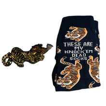 Load image into Gallery viewer, Knock Em Dead Tiger Gift Box | Hair Claw and Socks Giftable Bundle