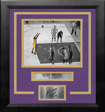 Load image into Gallery viewer, Kobe Bryant's Last Career Shot Los Angeles Lakers Framed Basketball Photo with Engraved Autograph