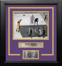Load image into Gallery viewer, Kobe Bryant's Last Career Shot Los Angeles Lakers Framed Basketball Photo with Engraved Autograph