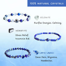 Load image into Gallery viewer, Lapis Lazuli Sleep &amp; Pain Relief Bracelet Pack