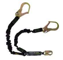 Load image into Gallery viewer, Frontline LES62R-US Patriot 6' Double Leg Elastic Lanyard with Rebar Hook Ends - Made in USA