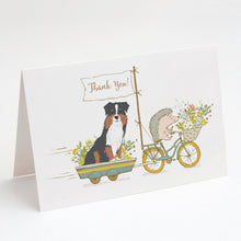 Load image into Gallery viewer, Australian Shepherd Black Tricolor Greeting Cards -  Blank Note Cards – 8-Pack of Artist-Designed Cards with Envelopes