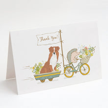 Load image into Gallery viewer, Australian Shepherd Red Tricolor Greeting Cards -  Blank Note Cards – 8-Pack of Artist-Designed Cards with Envelopes