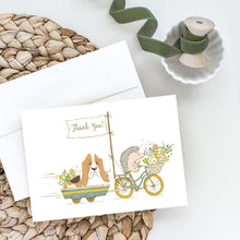 Load image into Gallery viewer, Basset Hound Greeting Cards -  Blank Note Cards – 8-Pack of Artist-Designed Cards with Envelopes