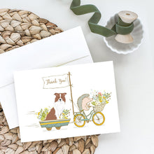 Load image into Gallery viewer, Border Collie Brown and White Greeting Cards -  Blank Note Cards – 8-Pack of Artist-Designed Cards with Envelopes