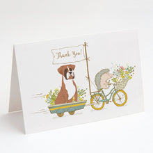 Load image into Gallery viewer, Boxer Flashy Fawn Natural Ears Greeting Cards -  Blank Note Cards – 8-Pack of Artist-Designed Cards with Envelopes