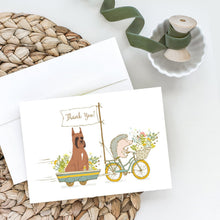 Load image into Gallery viewer, Boxer Fawn Cropped Ears Greeting Cards -  Blank Note Cards – 8-Pack of Artist-Designed Cards with Envelopes
