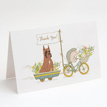 Load image into Gallery viewer, Boxer Fawn Cropped Ears Greeting Cards -  Blank Note Cards – 8-Pack of Artist-Designed Cards with Envelopes