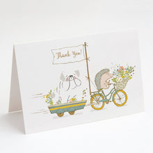 Load image into Gallery viewer, English Bulldog White Greeting Cards -  Blank Note Cards – 8-Pack of Artist-Designed Cards with Envelopes