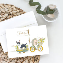 Load image into Gallery viewer, Bull Terrier Black and White Greeting Cards -  Blank Note Cards – 8-Pack of Artist-Designed Cards with Envelopes