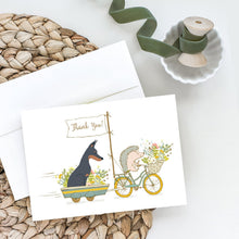 Load image into Gallery viewer, Doberman Pinscher Greeting Cards -  Blank Note Cards – 8-Pack of Artist-Designed Cards with Envelopes