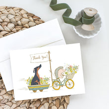 Load image into Gallery viewer, Doberman Pinscher Mix Greeting Cards -  Blank Note Cards – 8-Pack of Artist-Designed Cards with Envelopes